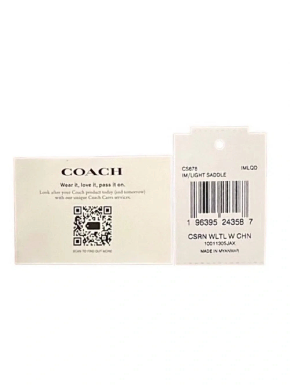 🆕-Coach- Crossgrain Leather Wristlet w/Chain. NWT
